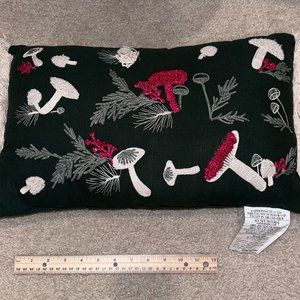 Mushroom throw pillow